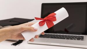 Graduation Diploma Certificate Laptop