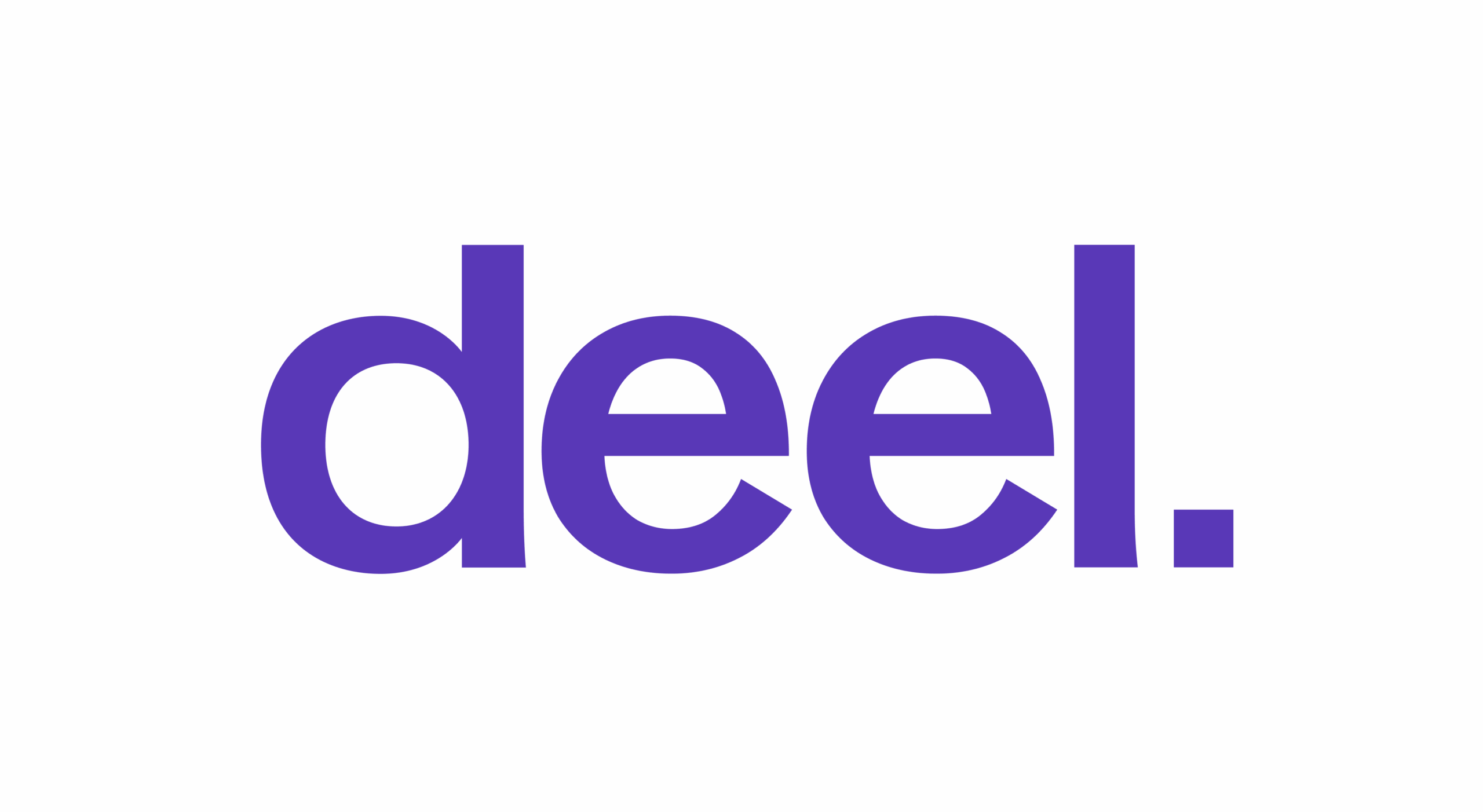Deel Logo Wordmark Acai Transparent Large